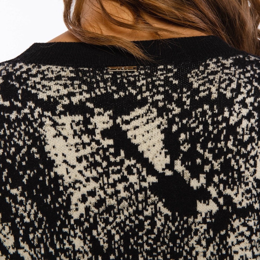 Liu Jo Black Python / Snake Long Sleeve Sweater Dress Size M - Picture 5 of 12